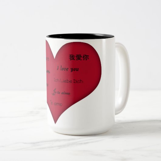 Liefde koffie mok (Voorkant rechts)