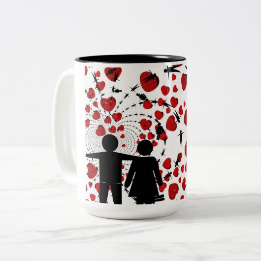 Liefde koffie mok (Voorkant links)