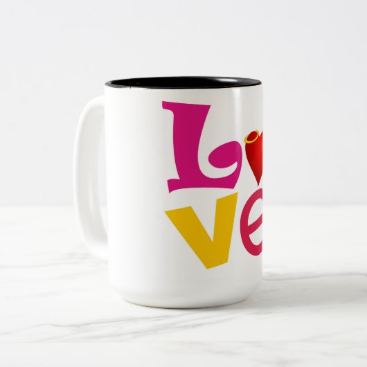 Liefde koffie mok (Voorkant links)