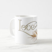 Liefde koffie Mok met twee zwanen (Voorkant links)