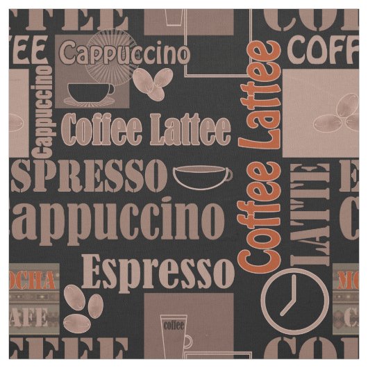 Liefde koffie stof (Swatch)