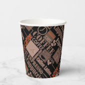 Liefde koffiepouf papierbekertjes papieren bekers (Achterkant)