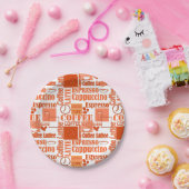 Liefde koffiepouf papieren bordje (Feest)