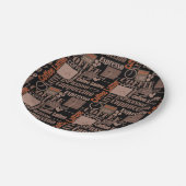 Liefde koffiepouf papieren bordje (Gekanteld)