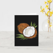 Liefde Kokosnoot Vrouwen Shirt Kokosnoot Liefhebbe Kaart (Gele Bloem)