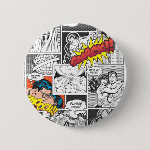 Liefde komische dia's ronde button 5,7 cm