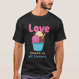 Liefde komt in alle smaak Gelato Italiaans dessert T-shirt