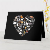 Liefde Konijnen Grappig Konijn Hart  Kaart (Gele Bloem)