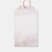 Liefde | Koraalroze hart en Waterverf-weddenschap Cadeaulabel (Achterkant)