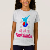 ☯✔Liefde Koreaanse Martial Art-TaeKwonDo Contoured T-shirt (Voorkant)