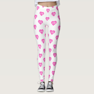 liefde Korean Hangul voor Liefde in Roze Hart Leggings