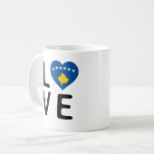Liefde - Kosovo vlag Koffiemok (Voorkant links)
