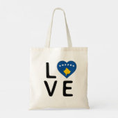 Liefde - Kosovo vlag Tote Bag (Achterkant)
