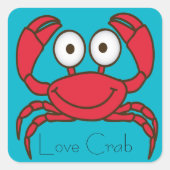 Liefde krab Sticker (Voorkant)