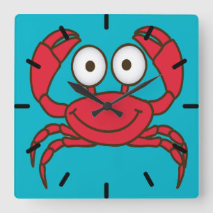 Liefde krab vierkante klok