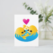 Liefde krabben briefkaart (Staand voorkant)