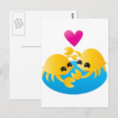 Liefde krabben briefkaart (Voorkant / Achterkant)