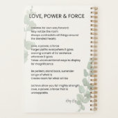 Liefde, kracht, kracht Gedicht Planner (Achterkant)