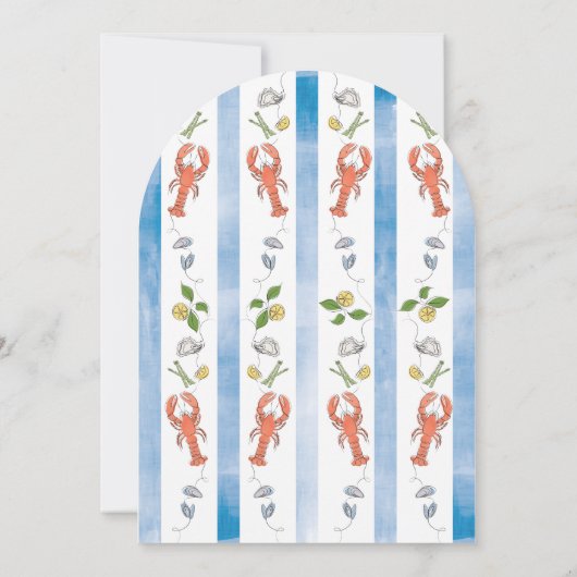 Liefde & Kreeft Coquette Wedding Repetitie Diner Kaart (Achterkant)