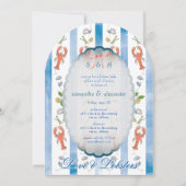 Liefde & Kreeft Coquette Wedding Repetitie Diner Kaart (Voorkant)