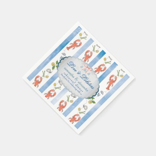 Liefde & Kreeft Coquette Wedding Repetitie Diner Servet (Hoek)