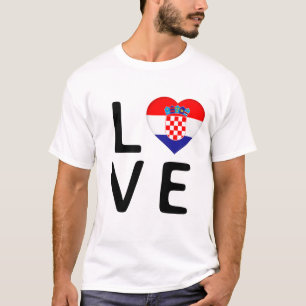 Liefde - Kroatië vlag T-shirt