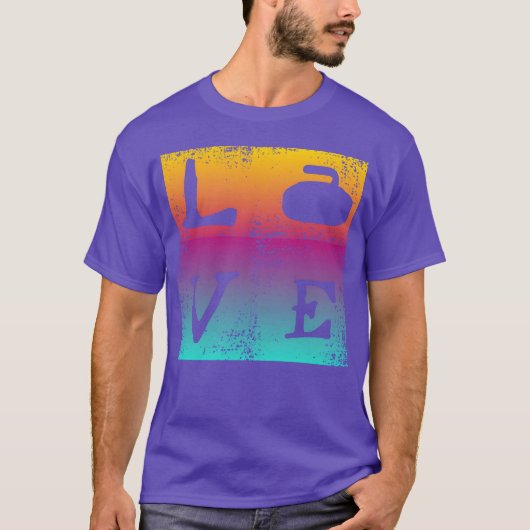Liefde krullende vintage t-shirt (Voorkant)