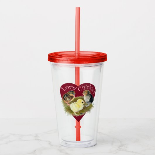 Liefde Kuikentjes Acryl Drinkbeker (Voorkant)