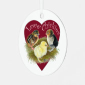 Liefde Kuikentjes Metalen Ornament (Voorkant links)