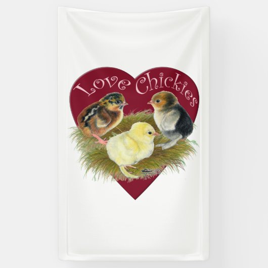 Liefde Kuikentjes Spandoek (Verticaal)