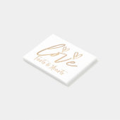 Liefde kunst & hart post-it® notes (Schuin)