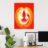 Liefde kunst poster (Thuiskantoor)
