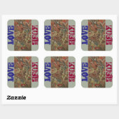 LIEFDE KUSH VIERKANTE STICKER (Vel)