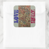 LIEFDE KUSH VIERKANTE STICKER (Tas)