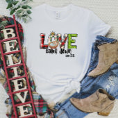 Liefde kwam naar beneden Kerstmis T-shirt