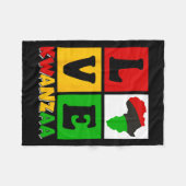 Liefde Kwanzaa Afrikaanse Erfgoedvlag Fleece Deken (Voorkant (Horizontaal))