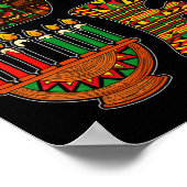 Liefde Kwanzaa Kinara Principes Kaarsen Pan Afrika Poster (Hoek)