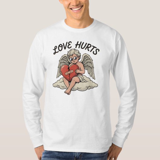 Liefde Kwetst Cupido Engel T-shirt (Voorkant)