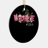 Liefde L En D Leven Kerstmis Gnome Verpleegster Xm Keramisch Ornament (Rechts)
