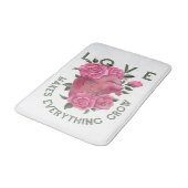 Liefde laat alles groeien – Romantische Bloemenkun Badmat (Gekanteld)