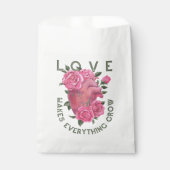 Liefde laat alles groeien – Romantische Bloemenkun Bedankzakje (Voorkant)