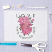 Liefde laat alles groeien – Romantische Bloemenkun Tissuepapier (Craft)