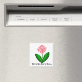 Liefde laat bloemen bloeien magneet (Insitu (Vaatwasser))