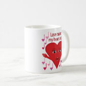 "Liefde laat mijn hart zingen!" Zingend Hart Koffiemok (Voorkant rechts)