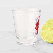 "Liefde laat mijn hart zingen!" Zingend Hart Shot Glas (Links)