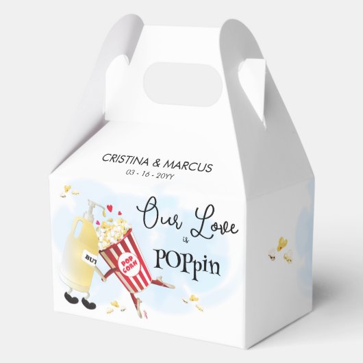 Liefde laat popcorn knallen  bedankdoosjes (Voorkant)