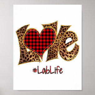 Liefde Lab Leven Luipaard Mixed Flanelen Valentijn Poster