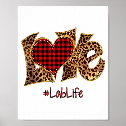 Liefde Lab Leven Luipaard Mixed Flanelen Valentijn Poster (Voorkant)