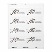 Liefde-label Etiket (Full Sheet)