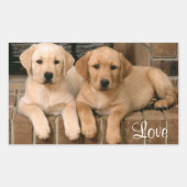 Liefde Labrador Retriever Puppies Sticker (Voorkant)